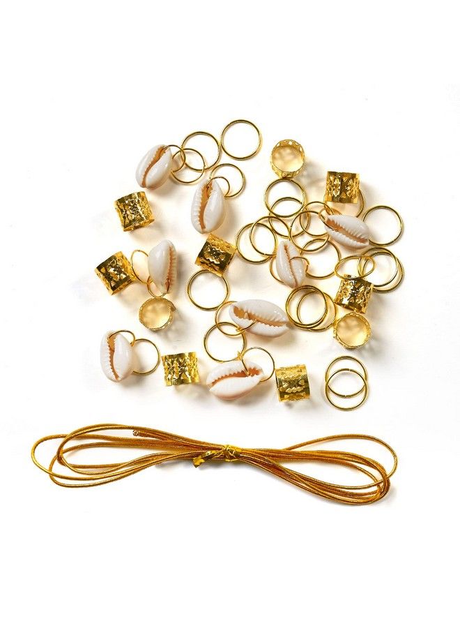 Hair Jewelry For Women Braids Dreadlock A Complete Diy Kit Of Hair Charms Beads Cuffs Rings And Metallic Cords For Hair Decoration (Kit 1)