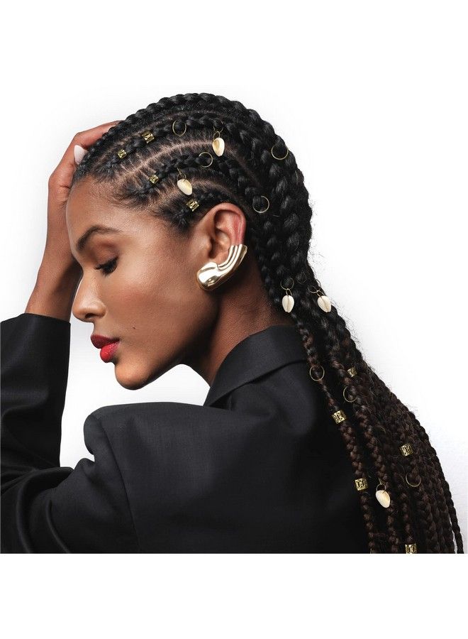Hair Jewelry For Women Braids Dreadlock A Complete Diy Kit Of Hair Charms Beads Cuffs Rings And Metallic Cords For Hair Decoration (Kit 1)
