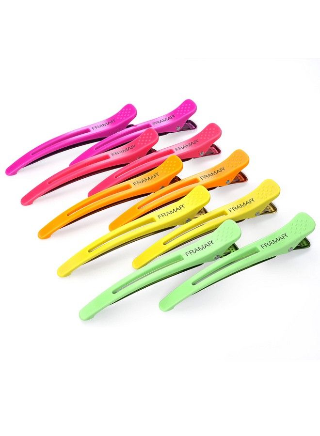 Neon Hair Clips 10 Pack Professional Hair Clips For Styling Sectioning Salon Hair Clips For Sectioning Hair Hair Styling Clips For Hair Hair Clip Hair Cutting Clips For Hair Sectioning