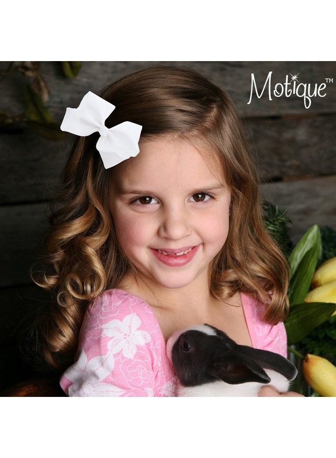 3 Inch Grosgrain Bow For Little Girls Set Of 2 (Lavender)