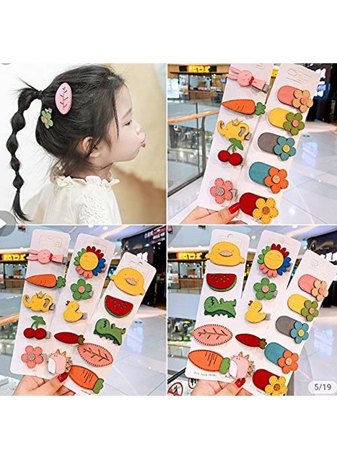 Random Fancy Fruit Cartoon Animal Hair Clips For Girls Hair Pins Barrettes For Baby Girls Toddlers Kids Teens Hairpins Hair Accessories (Pack Of 12)