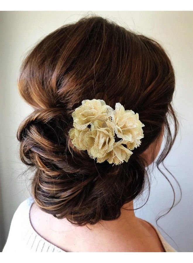 Artificial Hair Accessories Bridal Hair Pins For Wedding For Women And Girls2284 Bright Golden