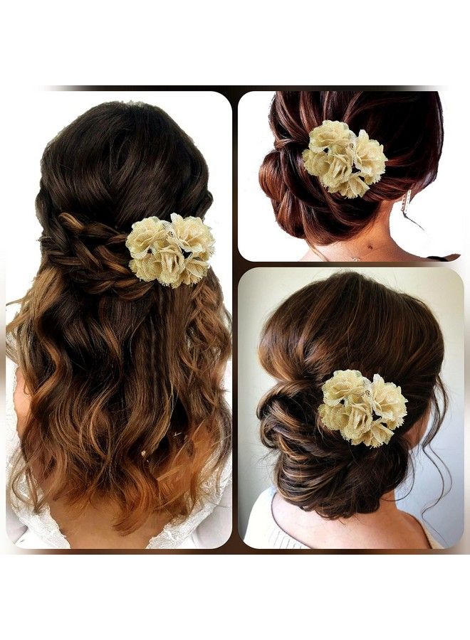 Artificial Hair Accessories Bridal Hair Pins For Wedding For Women And Girls2284 Bright Golden