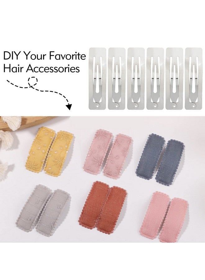 Inaci 50 Pack Bulk 5Cm / 2 Inches Rectangle Square Silver Metal Hair Clips Barrettes Hairpins Thin Fine Bang Hair Holders Diy Craft Accessories For Women Girls Teens Kids