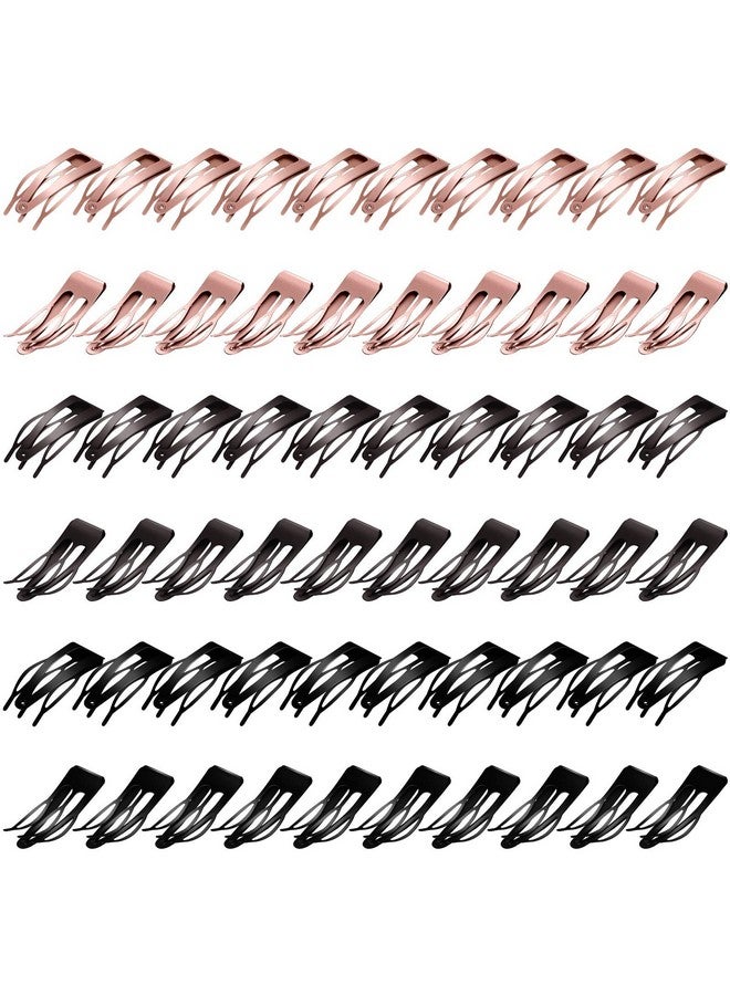 60 Pieces Double Grip Hair Clips Metal Snap Hair Barrettes Non Slip Hair Clips Basic Hair Accessories For Women Girls Hair Making Styling Salon Supplies 3 Colors