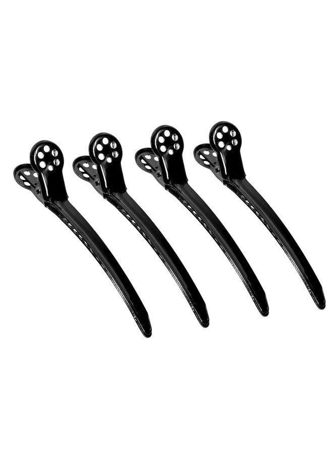 Black Tight Tension Clips Set Of 4 Professional Hair Clips Hair Clips For Styling Clips For Hair Metal Hair Clips Extra Tight & Durable