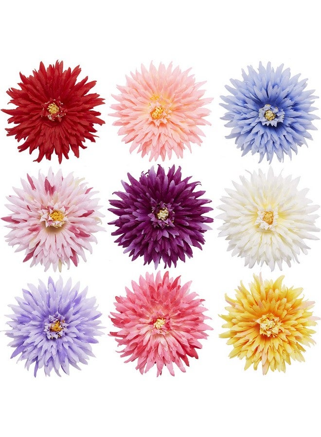 9 Pack Fake Artificial Silk Gerbera Chrysanthemum Daisy Flower Sunflower Daisies Hair Clips Barrettes Bow With Alligator Brooch Pins Tropical Hair Piece Beach Wedding Party Bohemian Hawaiian For Women