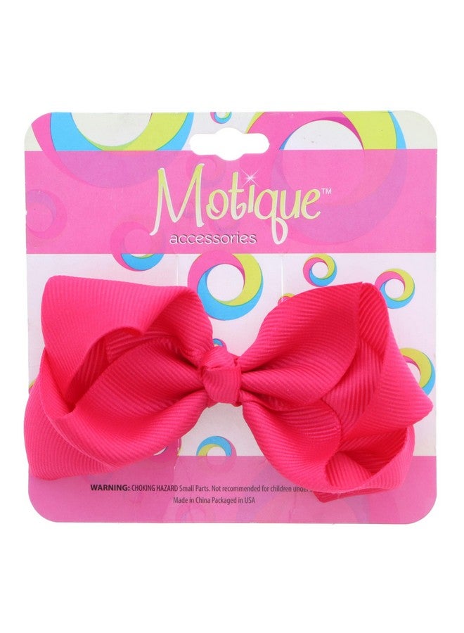 3 Inch Grosgrain Bow For Little Girls Set Of 2 (Hot Pink)