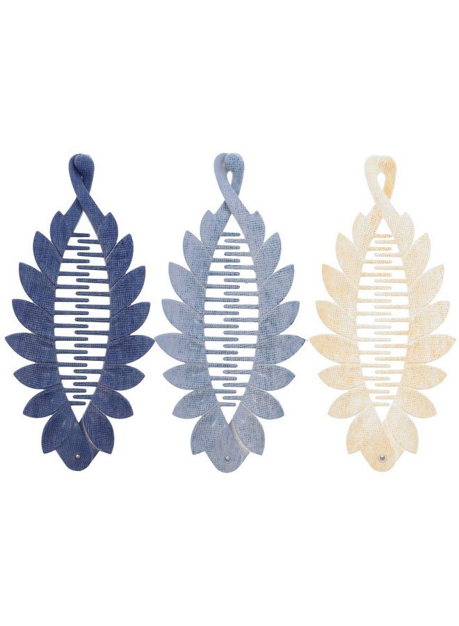 Scalloped Leaf Banana Clip Set Of 3