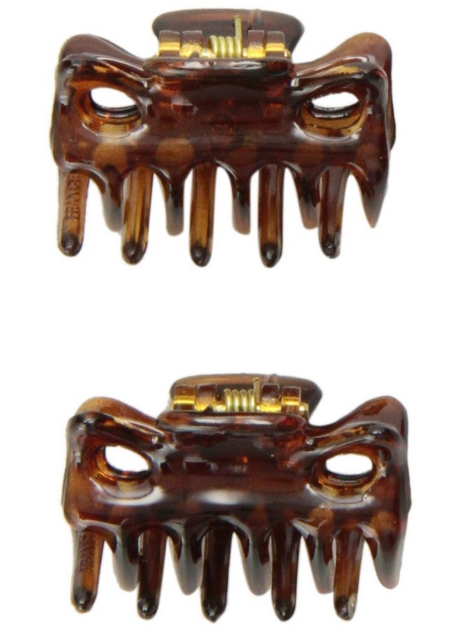 Ext Tiny French Hair Claw Tortoise Shell Pair