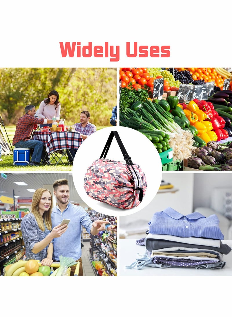 Grocery Shopping Bags, Reusable Tote Bag Foldable Grocery Bags Heavy Duty Shopping Tote, Shopping Bag Large with Zip for Grocery Shopping Picnic Camping Gym