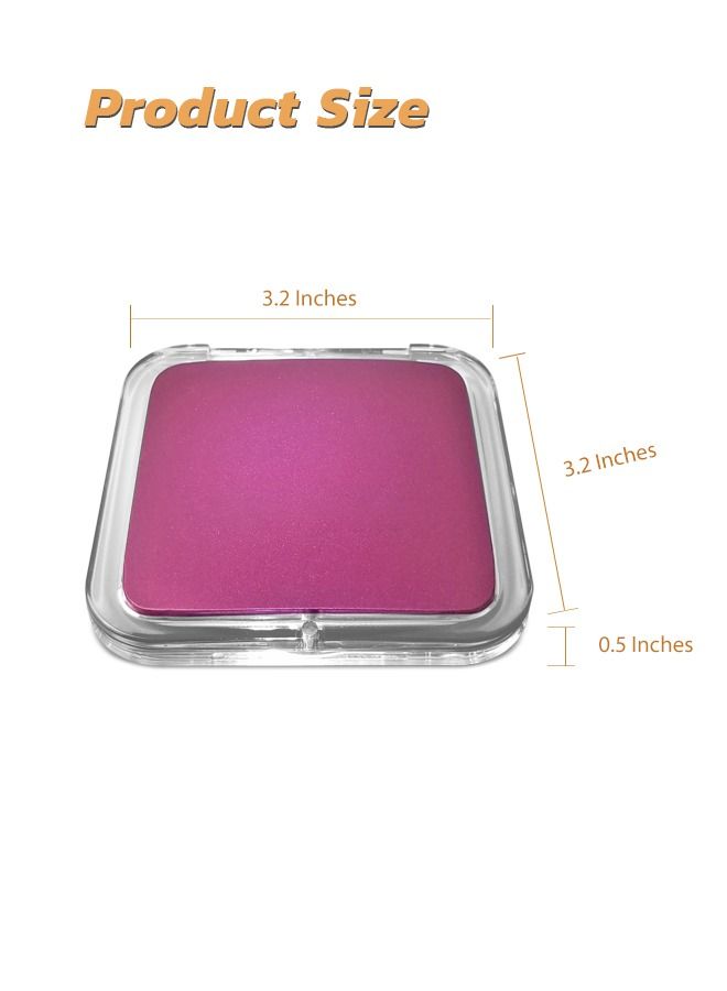 Magnifying Compact Travel Mirror -1x/10x Pocket Mini Small Purses Mirror  (Purple)