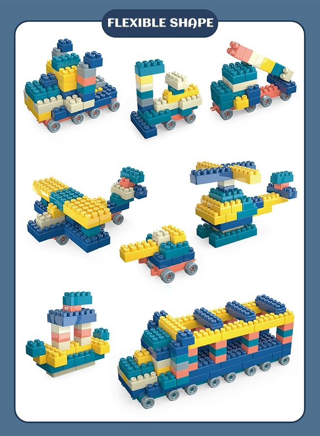 GROIC 150 Pieces Funny Building Blocks STEM Educational Toys Sets Solid Plastic For Preschool Kids