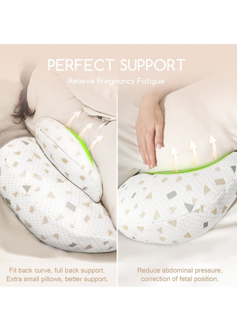 Pregnancy Pillows for Sleeping, Adjustable Support Maternity Pillow for Pregnant Women- Wedge Pillows Side Sleeper Pregnancy Pillows for Body,Belly,Back,Legs,Hips- with Detachable Pillow Cover