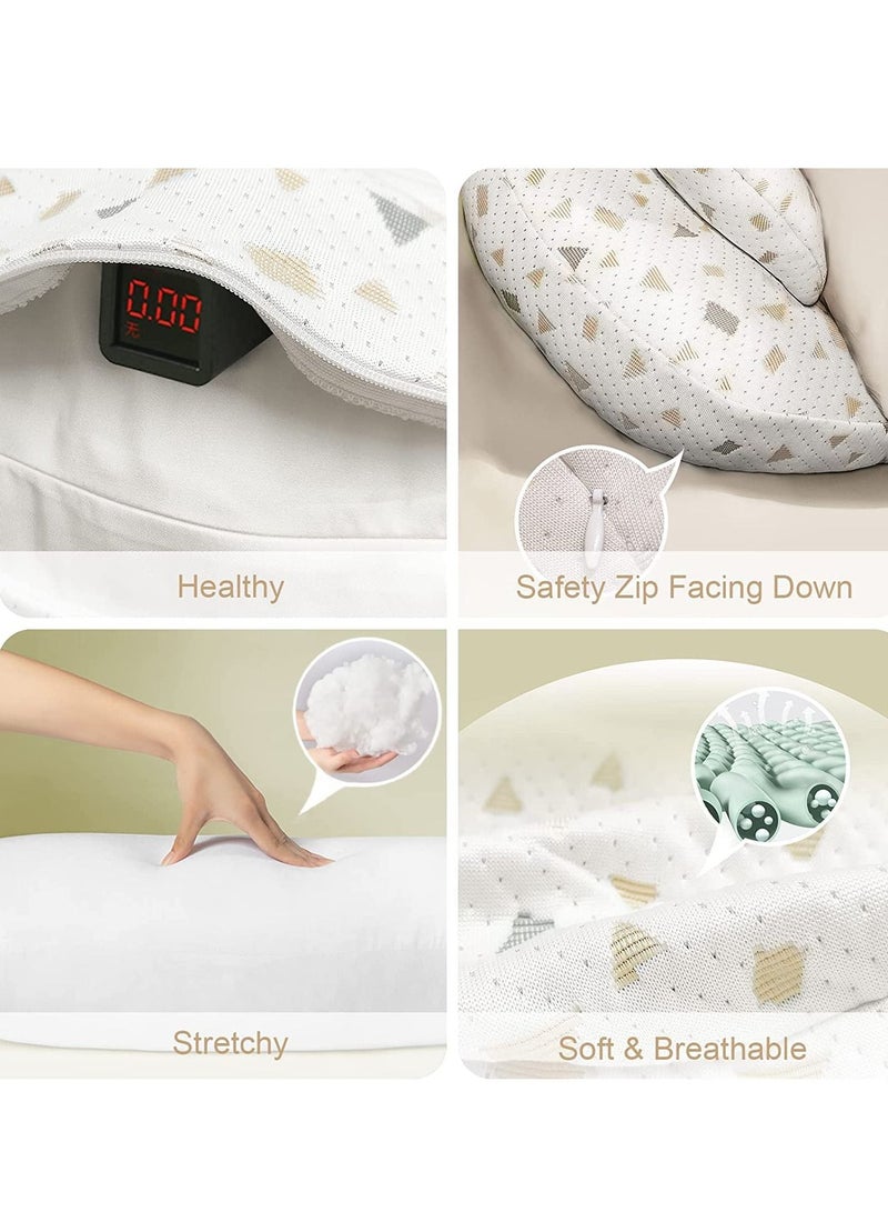 Pregnancy Pillows for Sleeping, Adjustable Support Maternity Pillow for Pregnant Women- Wedge Pillows Side Sleeper Pregnancy Pillows for Body,Belly,Back,Legs,Hips- with Detachable Pillow Cover