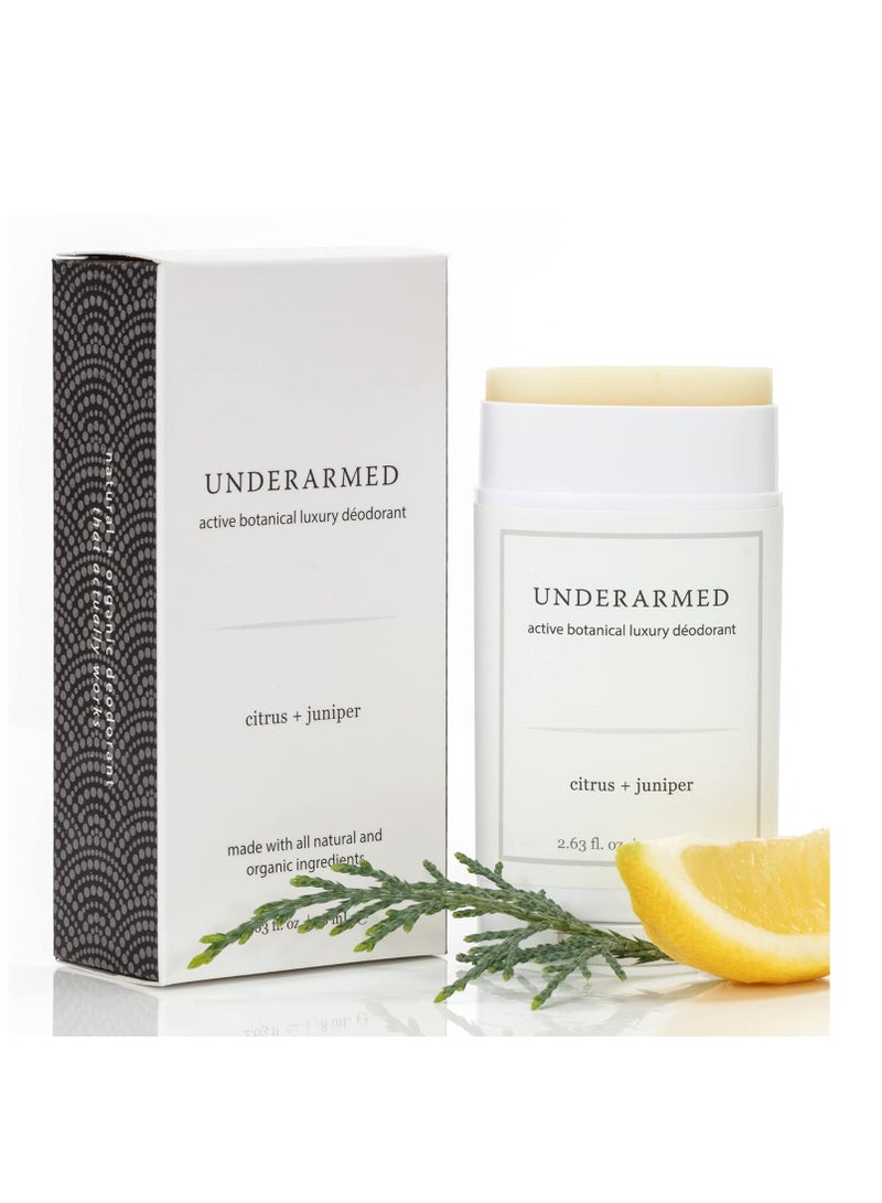 Super Natural Goods Citrus + Juniper Aluminum-Free Deodorant Stick, 3-Month Supply, 100% Natural, Vegan, Cruelty-Free