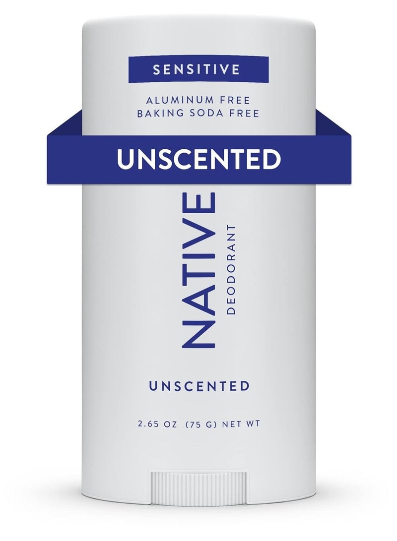 Native Sensitive Deodorant Contains Naturally Derived Ingredients, 72-Hour Odor Control, Deodorant for Women and Men, Aluminum Free with Baking Soda, Soda Oil