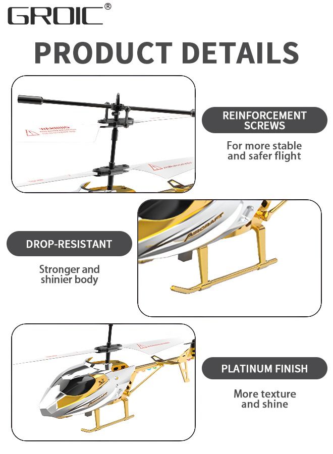 Remote Control Helicopter, RC Helicopter with 7 LED Light and Altitude Hold, One Key Take Off/Landing, Mini Helicopter Remote Helicopter Toys for Adults Kids, Model Helicopter