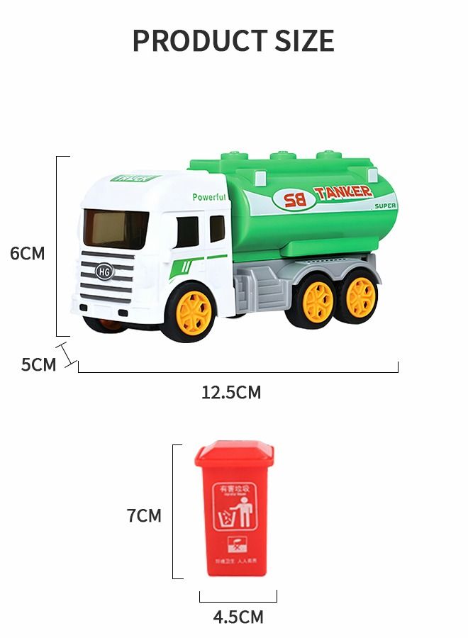 Garbage Truck Toys, Waste Management Recycling Vehicle Toys, Children's Garbage Sorting Cards, Recyclable Garbage Sorting Inertial Vehicles, Children's Educational Toys