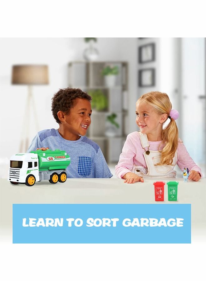 Garbage Truck Toys, Waste Management Recycling Vehicle Toys, Children's Garbage Sorting Cards, Recyclable Garbage Sorting Inertial Vehicles, Children's Educational Toys