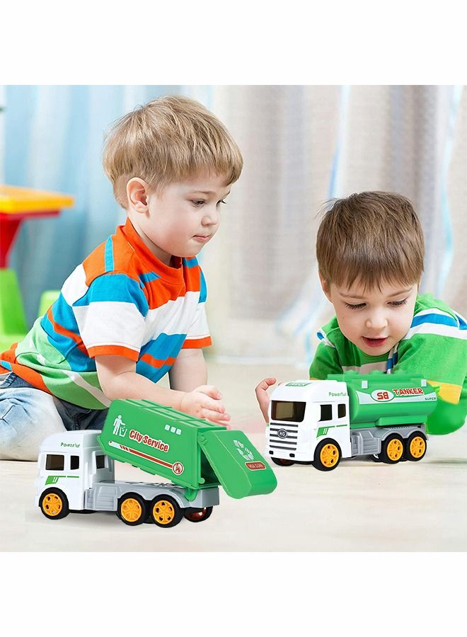 Garbage Truck Toys, Waste Management Recycling Vehicle Toys, Children's Garbage Sorting Cards, Recyclable Garbage Sorting Inertial Vehicles, Children's Educational Toys