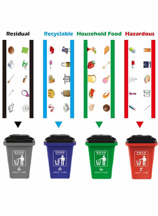 Garbage Truck Toys, Waste Management Recycling Vehicle Toys, Children's Garbage Sorting Cards, Recyclable Garbage Sorting Inertial Vehicles, Children's Educational Toys