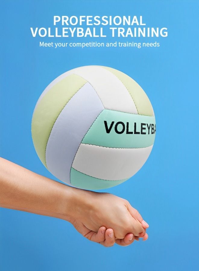 Inflatable Soft Volleyball,Volleyball Size 5 PU Leather Soft Indoor Outdoor Volleyballs Sports Training Game Play Ball,Family Ball Games