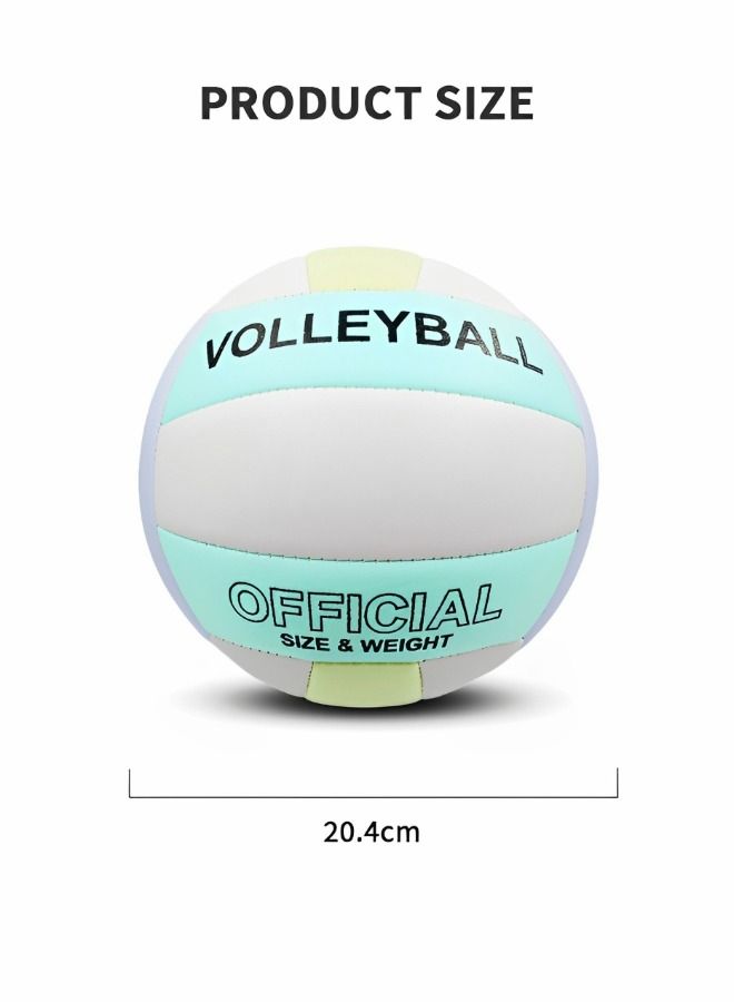 Inflatable Soft Volleyball,Volleyball Size 5 PU Leather Soft Indoor Outdoor Volleyballs Sports Training Game Play Ball,Family Ball Games