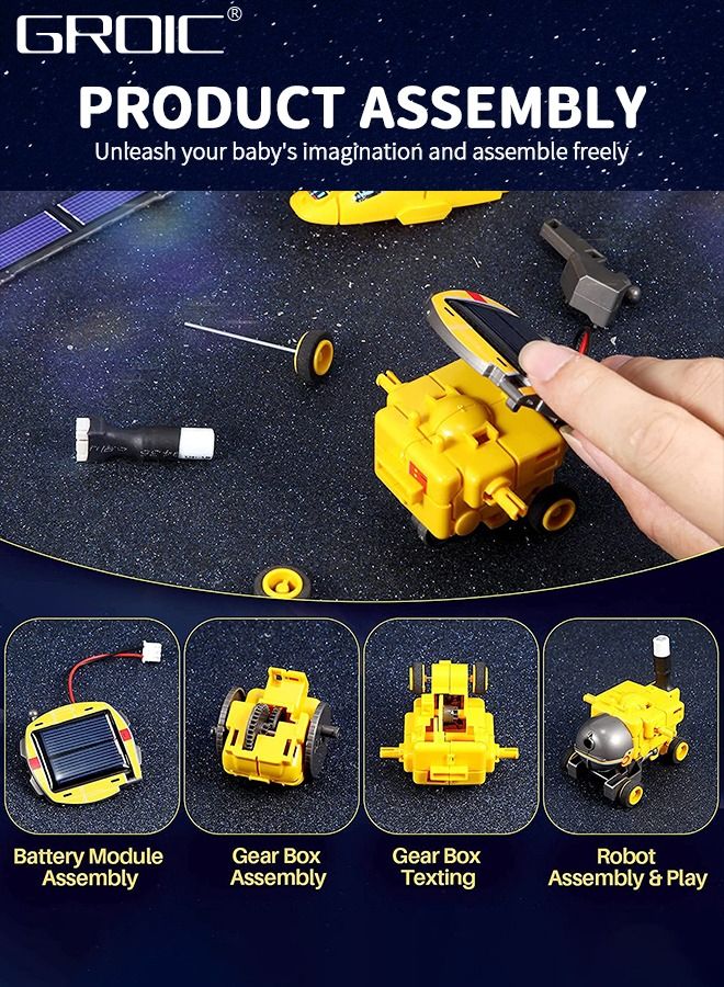 Building Blocks,STEM Projects for Kids, Science Kits for Boys, Solar Space Toys Gifts for Teen Boys Girls,Building Experiments Robots,6 in 1 Space Building Block Toy