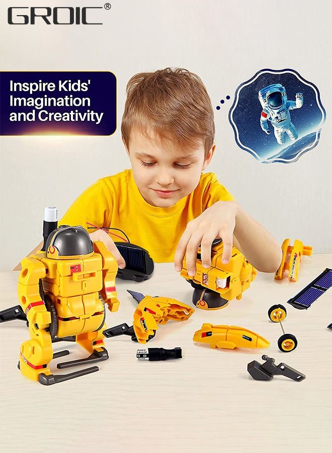 Building Blocks,STEM Projects for Kids, Science Kits for Boys, Solar Space Toys Gifts for Teen Boys Girls,Building Experiments Robots,6 in 1 Space Building Block Toy