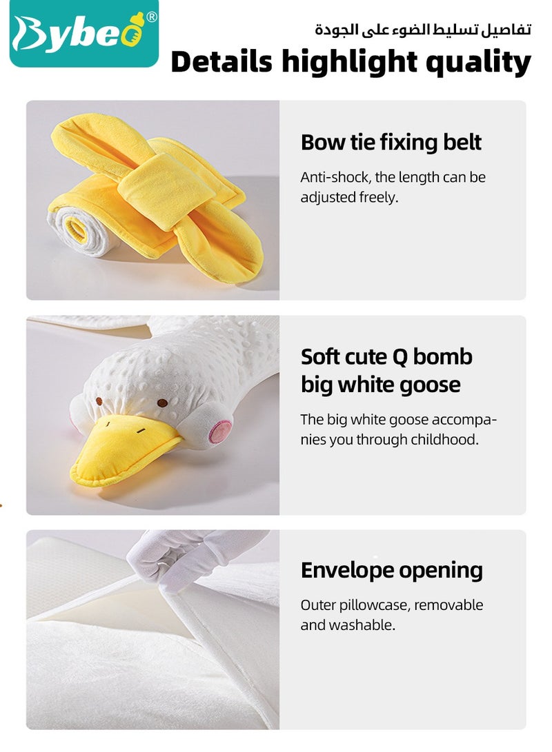 Baby Nursery Pillows, Soft Infant Exhaust Pillow, Newborn Soothing Doll for Toddlers Infants, Breathable Babies Sleeping Pillows, with Safe Material for Relief of Flatulence, in Big White Goose Shape