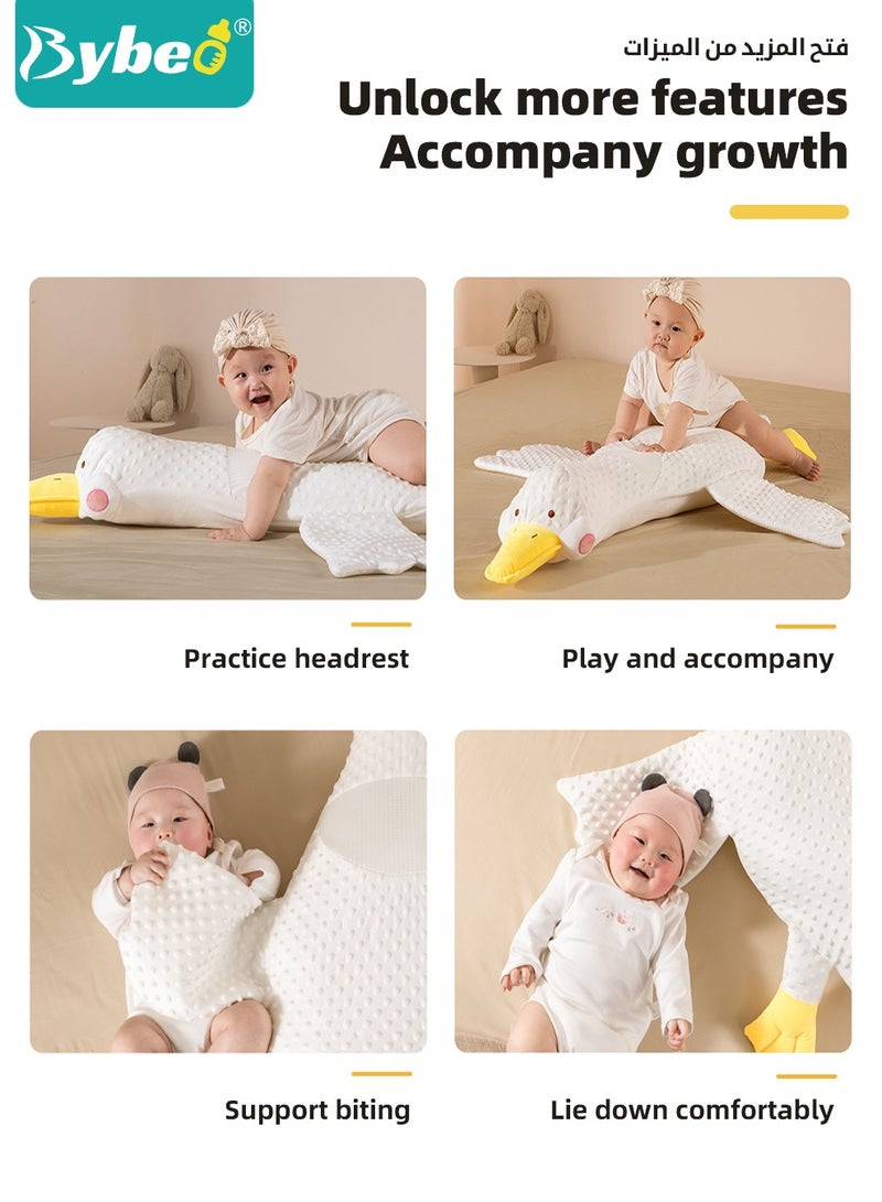 Baby Nursery Pillows, Soft Infant Exhaust Pillow, Newborn Soothing Doll for Toddlers Infants, Breathable Babies Sleeping Pillows, with Safe Material for Relief of Flatulence, in Big White Goose Shape