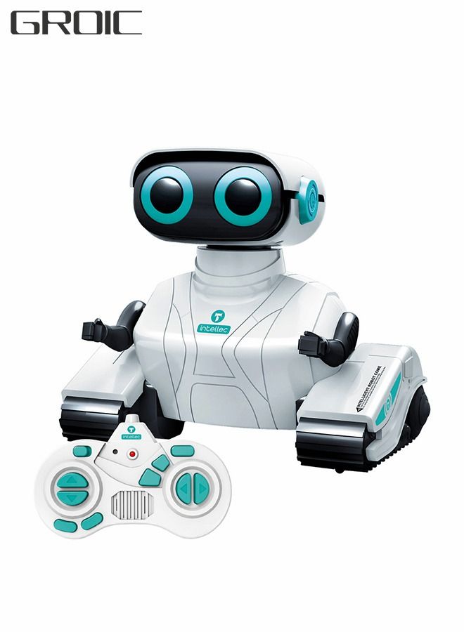 Remote Control Robot Toys, 2.4GHz Rechargeable RC Robots for Kids with Flexible Head & Arms, Dance Moves, Music and LED Eyes, Birthday Gifts for Children Boys Girls