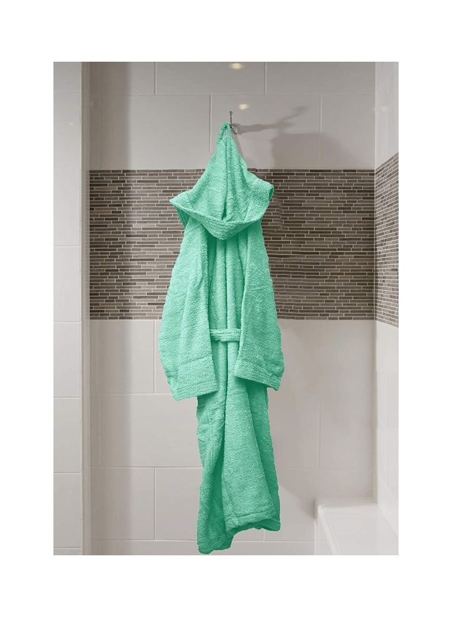 Bliss Casa - Unisex Bathrobe - 100% Cotton Super Soft Highly Absorbent Bathrobes For Women & Men- Perfect for Everyday Use Unisex Mint Adult Size