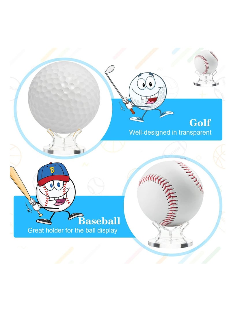 3-Piece Ball Stand Holder Set, Sport Ball Display Rack with Non-Slip Rubber Pads for Baseball, Golf, Softball, Tennis, and More