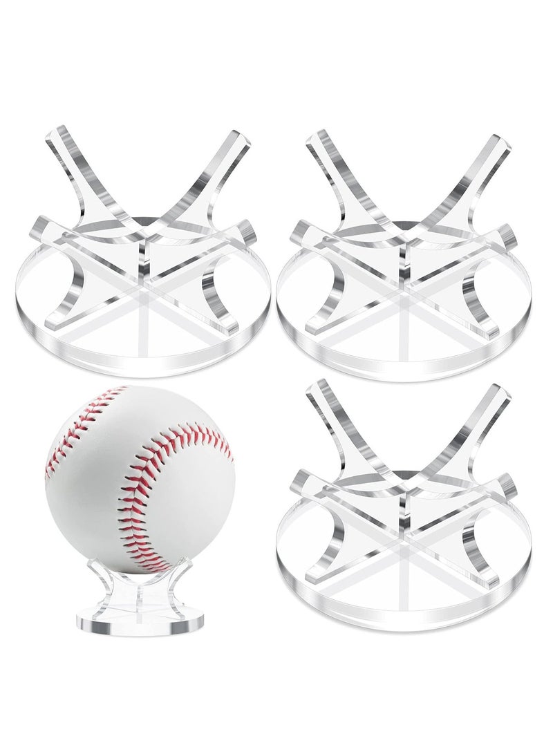 3-Piece Ball Stand Holder Set, Sport Ball Display Rack with Non-Slip Rubber Pads for Baseball, Golf, Softball, Tennis, and More