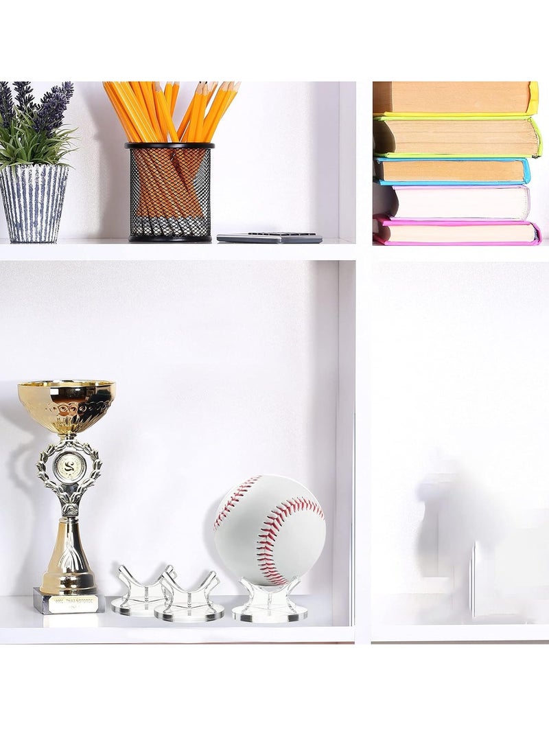 3-Piece Ball Stand Holder Set, Sport Ball Display Rack with Non-Slip Rubber Pads for Baseball, Golf, Softball, Tennis, and More