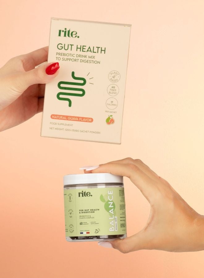 GUT HEALTH Prebiotic Fiber Drink mix - 120g (Pack of 15 sachets)