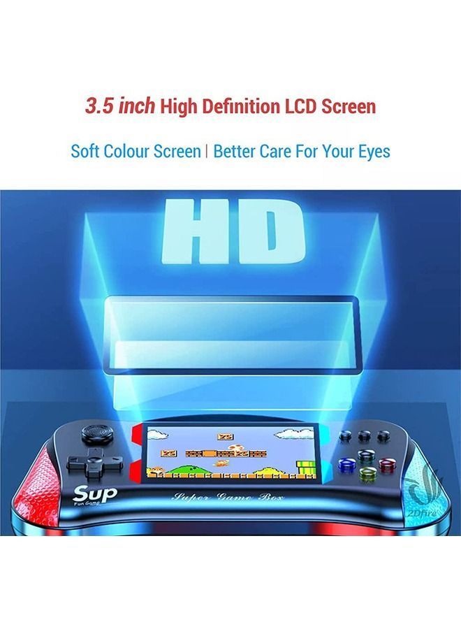 Handheld Game Console Retro Console with 500 Classic Games Supporting 2 Players TV Connection 1200 mAh Rechargeable Battery