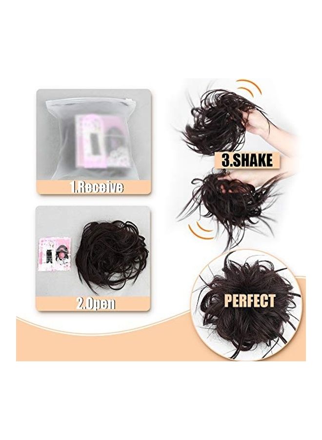 Updo Messy Bun Extension Brown