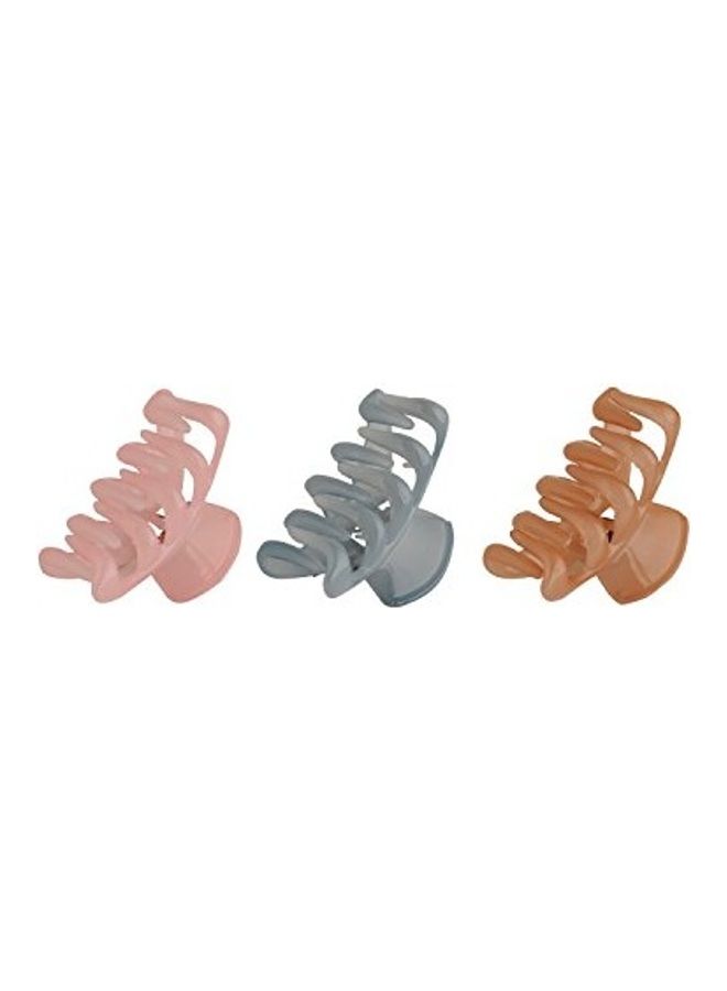 3-Piece Acrylic Clip Set Multicolour