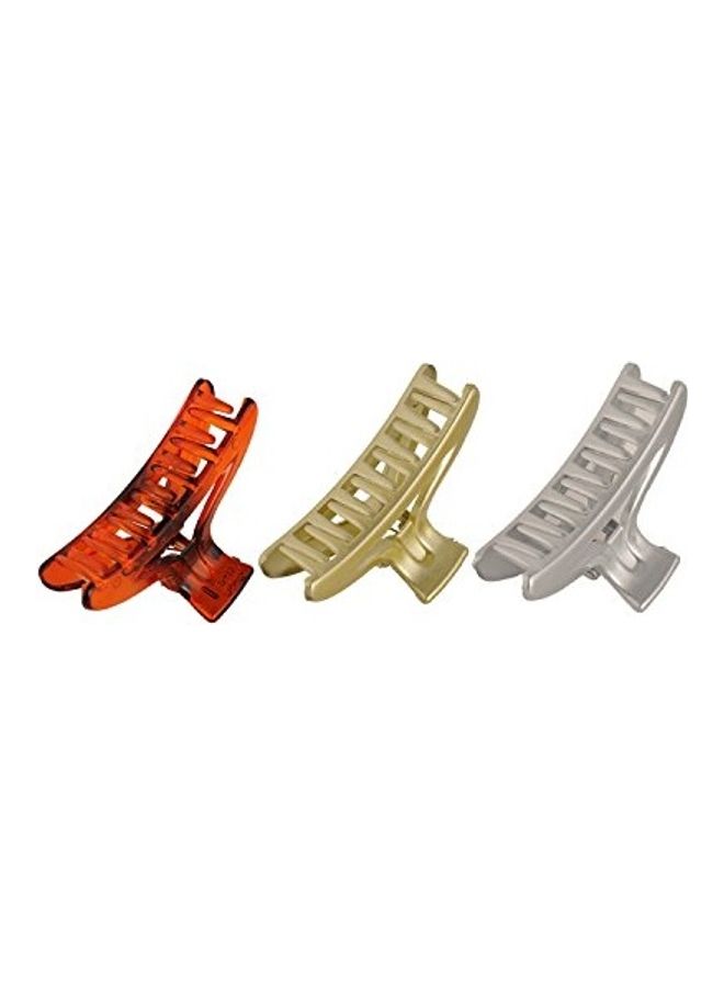 3-Piece Acrylic Clip Set Multicolour