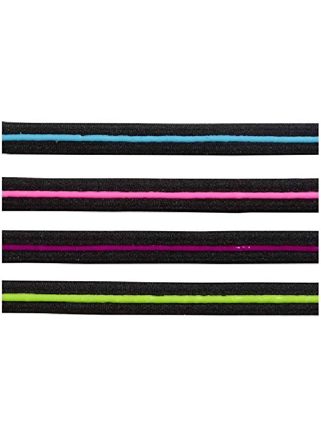 Everyday And Active No Slip Grip Contrast Silicone Headwraps4 Ct