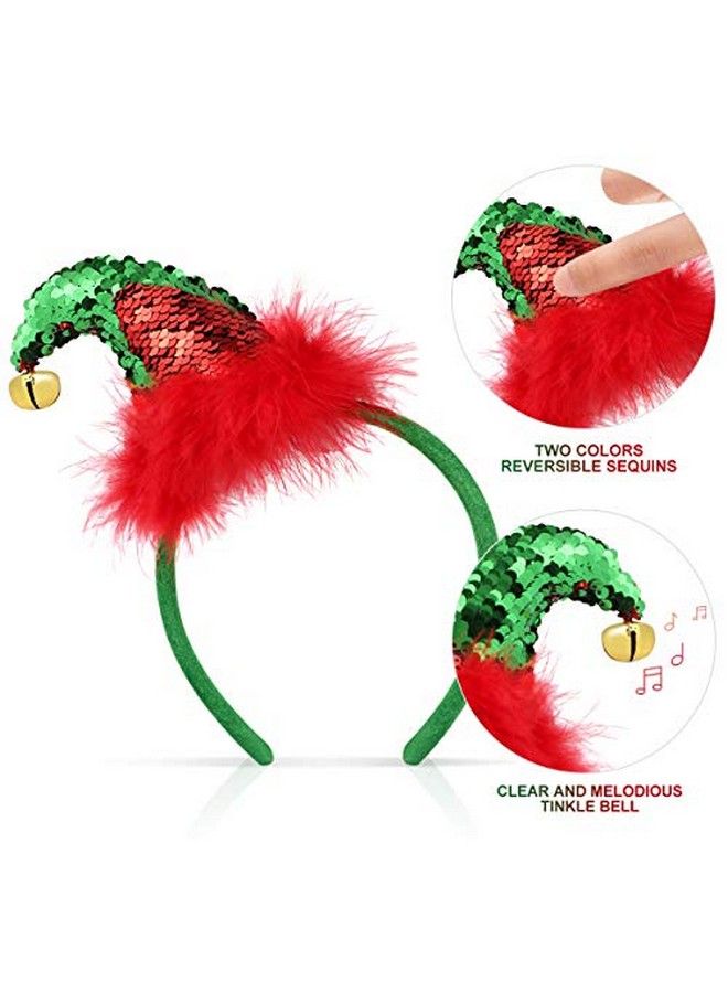 Christmas Headwear Headbands Bulk Elf Party Hats Christmas Tree Headband For Kids Adults3Pcs