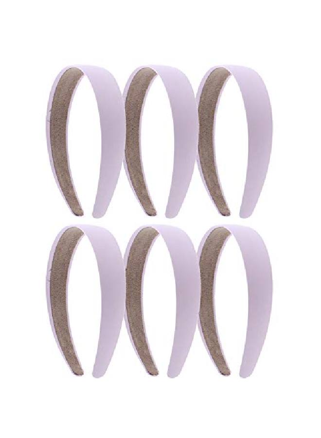 1 Satin Headband Set Of 6  Light Pink