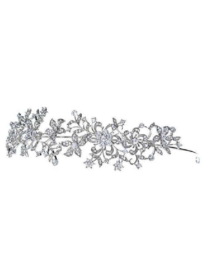 Charming Flower Wreath Headband Style Crystal Bridal Tiara T1270