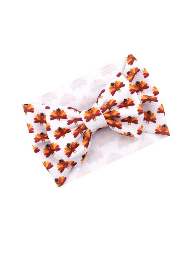 Thanksgiving Turkey Headband Turban Baby Girls Hair Bow Band Accessory Jht01 (A1Turban Bow)