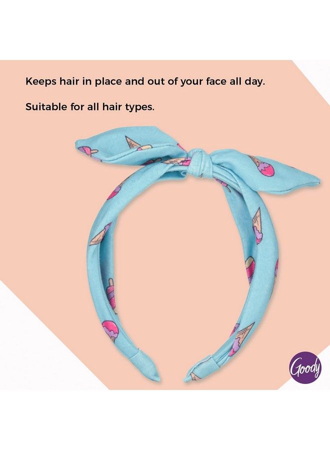 Kids Headband Ice Cream Print Comfort Fit For All Day Wear For All Hair Types Hair Accessories For Girls To Keep Your Hair Secured