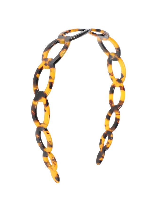 Vintage Decor Women Headband Plastic Chain Headdress Tortoise Shell No Slip Face Washing Headpieces Accessories Womens Headbands