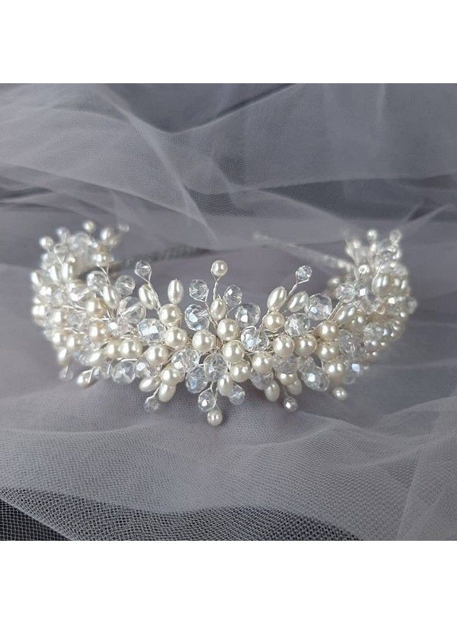 Shining Wide Headbands Vintage Head Wrap With Faux Pearl Beaded Hair Accessories Great Gifts For Women And Girls